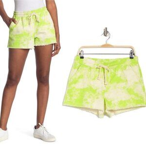 NEW Nordstrom Abound Green‎ Tie Dye Shorts Size XL Cotton Tie Waist High Waist
